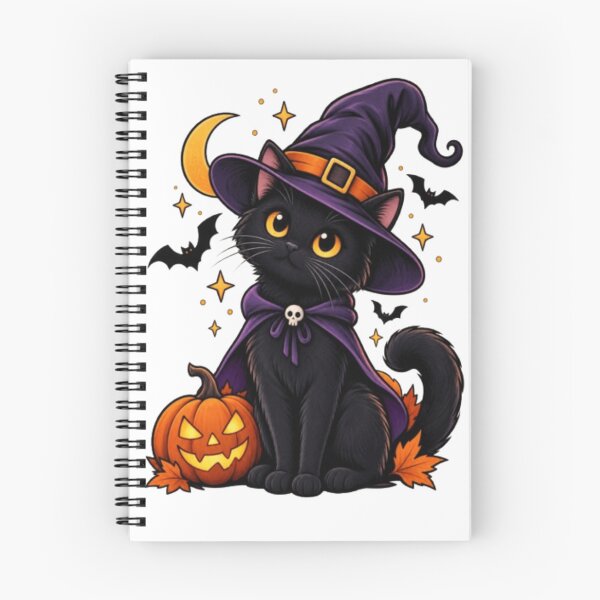 Item preview, Black Cat Witch – Cute Halloween Cat designed and sold by 1PRINTORA1.