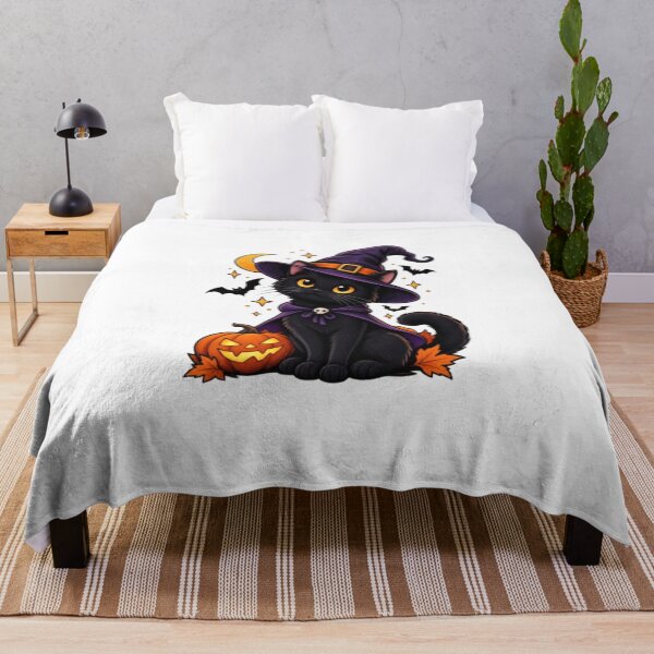 Item preview, Black Cat Witch – Cute Halloween Cat designed and sold by 1PRINTORA1.