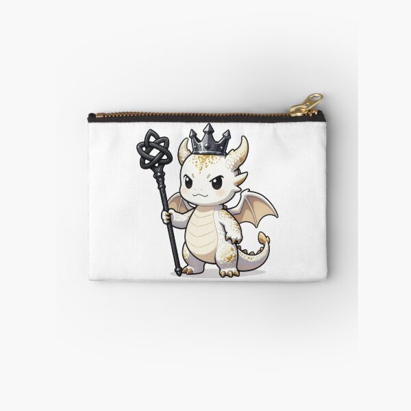 Item preview, Cute Chibi White Dragon King with black Crown - Sauron designed and sold by WildArtIT.