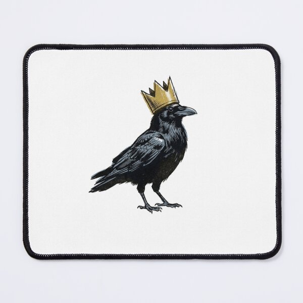 Item preview, Crowned Crow Noir Comic Illustration Golden Crown Gothic Bird Vintage Riso Zine Aesthetic designed and sold by OnPointOutfits.