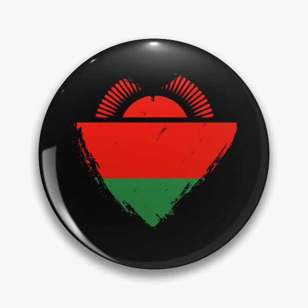 Item preview, Distressed Malawi Flag Heart MW designed and sold by shitpostee.
