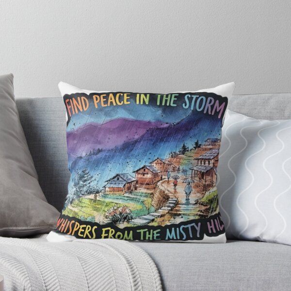 Artikelvorschau, Regenreiches Dorf am Hang entworfen und verkauft von DreamRunArt.