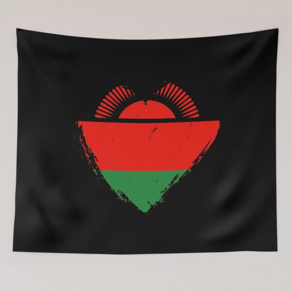 Item preview, Distressed Malawi Flag Heart MW designed and sold by shitpostee.