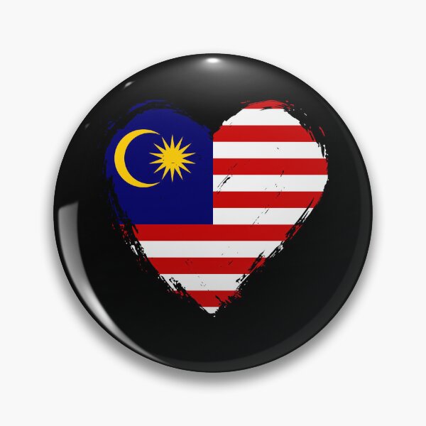Item preview, Distressed Malaysia Flag Heart MY designed and sold by shitpostee.
