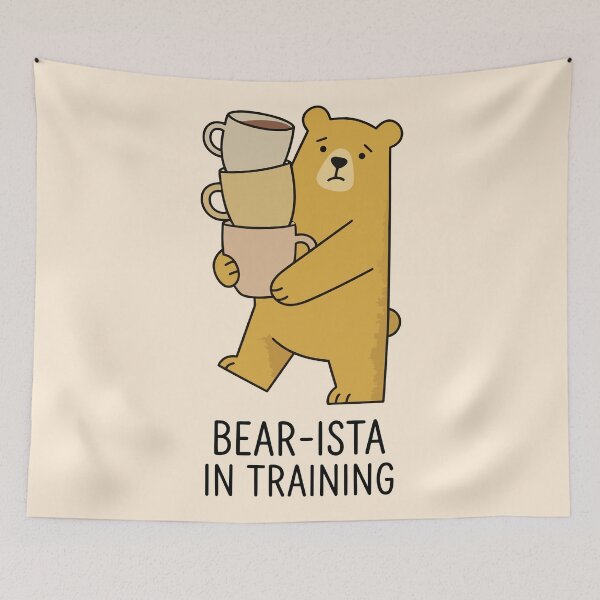Item preview, Bear-Ista In Training Cute Bear Stacking Coffee Cups designed and sold by Amir Faysal.