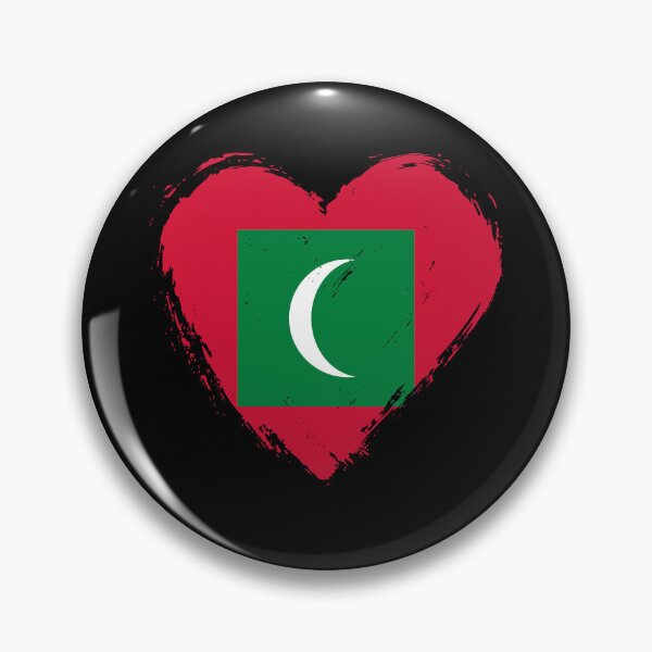 Item preview, Distressed Maldives Flag Heart MV designed and sold by shitpostee.