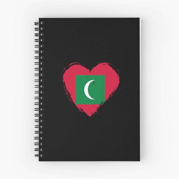 Item preview, Distressed Maldives Flag Heart MV designed and sold by shitpostee.