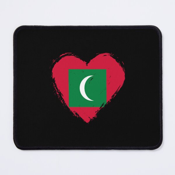Item preview, Distressed Maldives Flag Heart MV designed and sold by shitpostee.