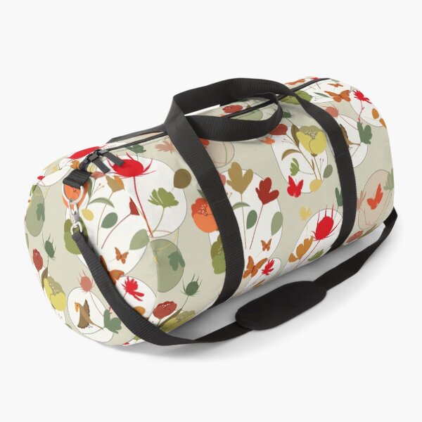 Item preview, Geometric Botanical Circle Pattern with Autumn Flowers designed and sold by Vibria Pattern Studio.