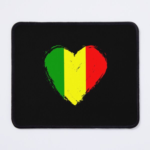 Item preview, Distressed Mali Flag Heart ML designed and sold by shitpostee.