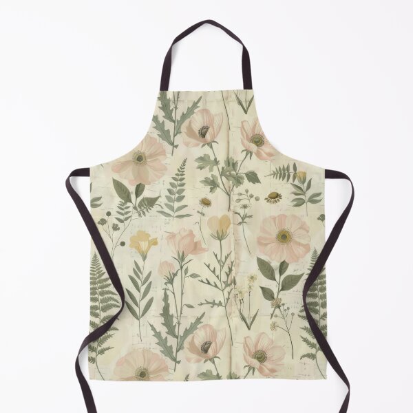 Item preview, Soft Vintage Botanical Floral - Pastel Anemone & Meadow Fern Pattern designed and sold by Whimsical Wayfarer.