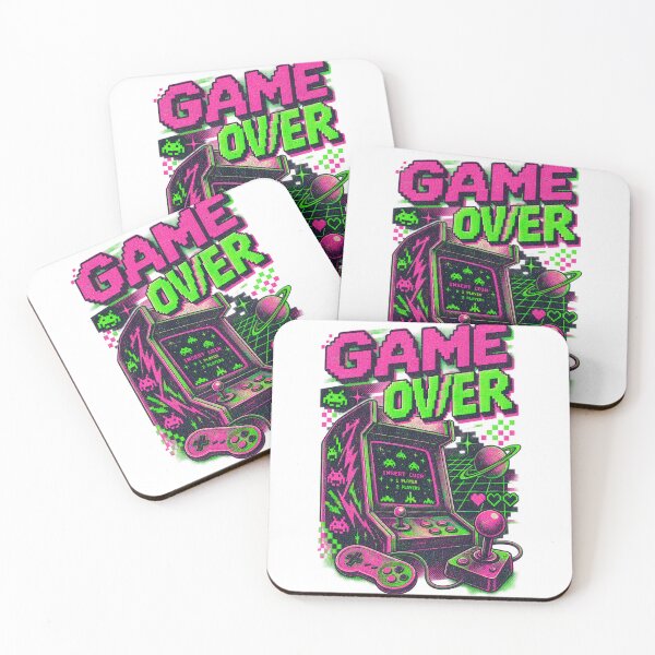 Item preview, Game Over Retro Arcade Cabinet Overprint Art designed and sold by Mdozet.