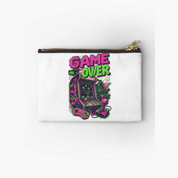 Item preview, Game Over Retro Arcade Cabinet Overprint Art designed and sold by Mdozet.