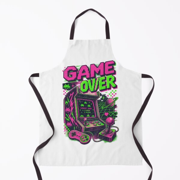Item preview, Game Over Retro Arcade Cabinet Overprint Art designed and sold by Mdozet.