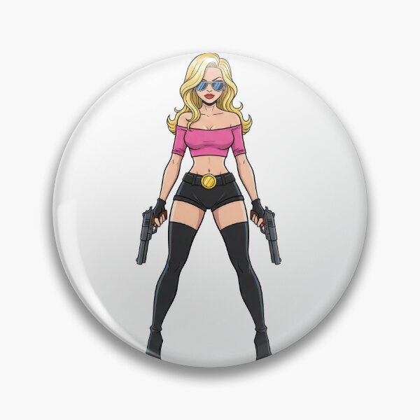 Item preview, Badass Blonde Gun Girl designed and sold by HolaJosephina.