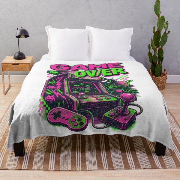 Item preview, Game Over Retro Arcade Cabinet Overprint Art designed and sold by Mdozet.