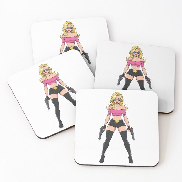 Item preview, Badass Blonde Gun Girl designed and sold by HolaJosephina.