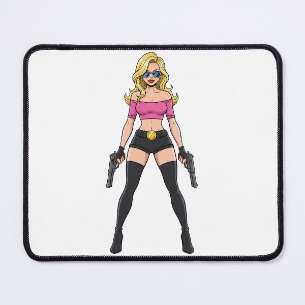 Item preview, Badass Blonde Gun Girl designed and sold by HolaJosephina.