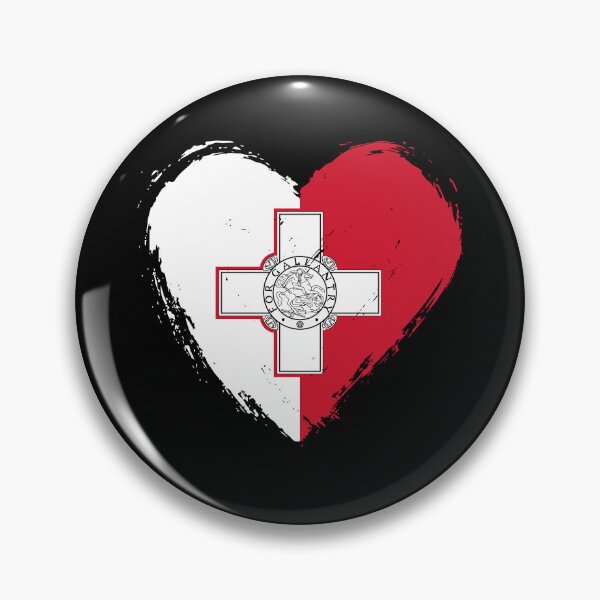Item preview, Distressed Malta Flag Heart MT designed and sold by shitpostee.