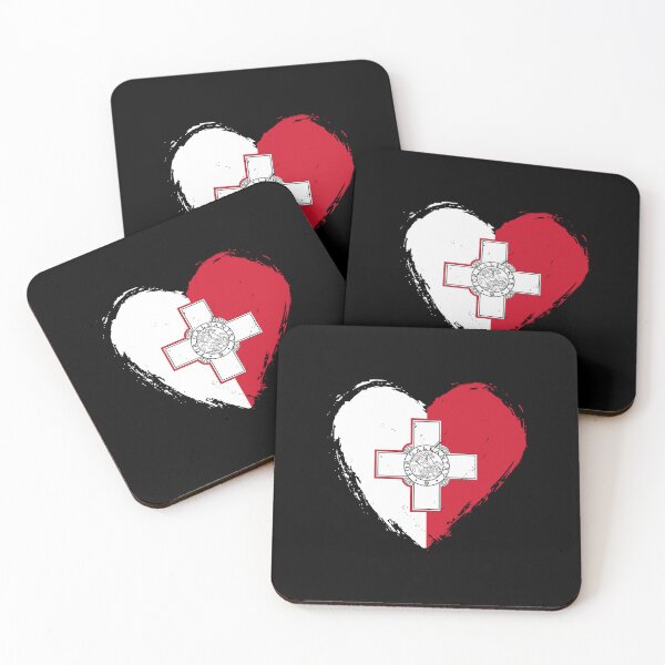 Item preview, Distressed Malta Flag Heart MT designed and sold by shitpostee.
