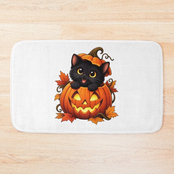 Item preview, Black Cat Pumpkin – Cute Halloween Cat designed and sold by 1PRINTORA1.