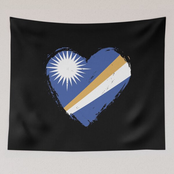 Item preview, Distressed Marshall Islands Flag Heart MH designed and sold by shitpostee.