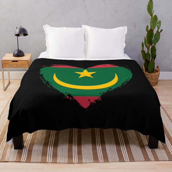 Item preview, Distressed Mauritania Flag Heart MR designed and sold by shitpostee.