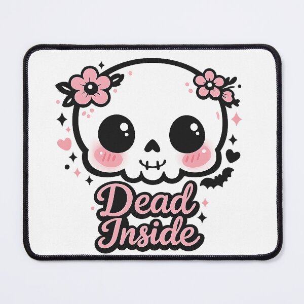 Item preview, Kawaii Pastel Goth Skull Sticker - "Dead Inside" Funny Aesthetic Illustration designed and sold by OuSfian1.