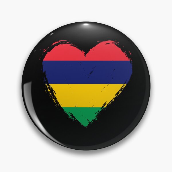 Item preview, Distressed Mauritius Flag Heart MU designed and sold by shitpostee.