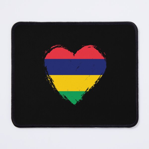 Item preview, Distressed Mauritius Flag Heart MU designed and sold by shitpostee.