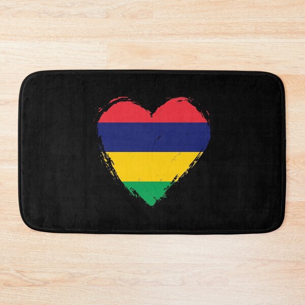 Item preview, Distressed Mauritius Flag Heart MU designed and sold by shitpostee.