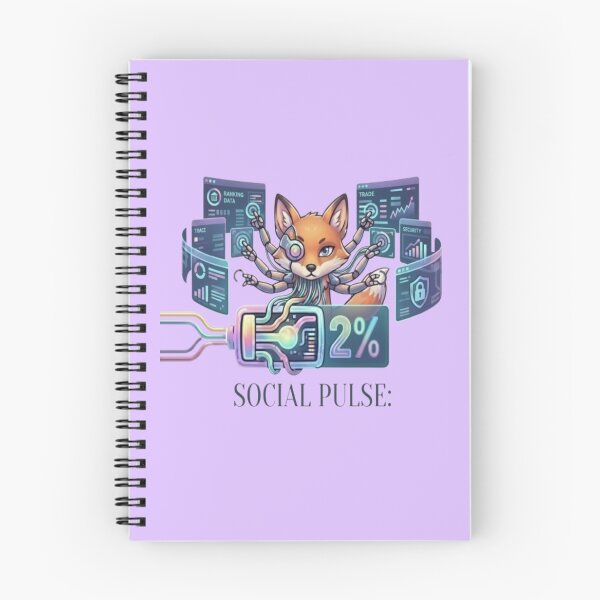 Item preview, Funny Social Pulse Cyberpunk Fox Tech Humor designed and sold by Northern Glow Art.