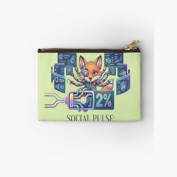 Item preview, Funny Social Pulse Cyberpunk Fox Tech Humor designed and sold by Northern Glow Art.