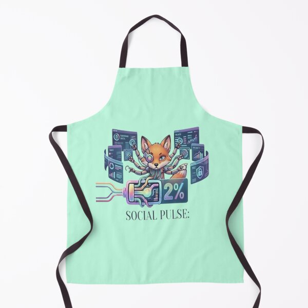 Item preview, Funny Social Pulse Cyberpunk Fox Tech Humor designed and sold by Northern Glow Art.