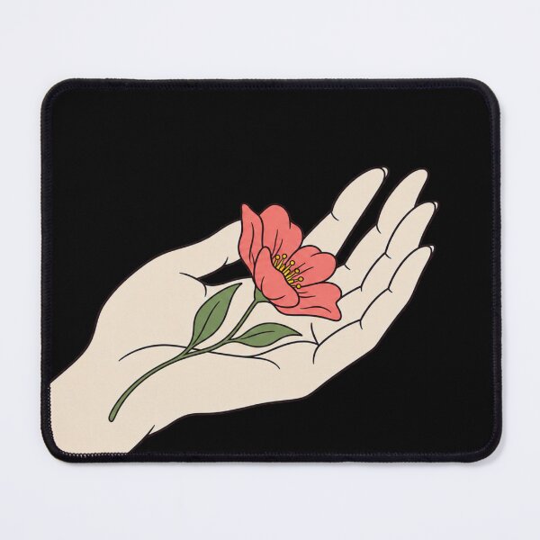 Item preview, Open Hand With Flower Minimal Line Art Gentle Botanical Symbol Kindness Growth Hope Vector Illustration designed and sold by OnPointOutfits.