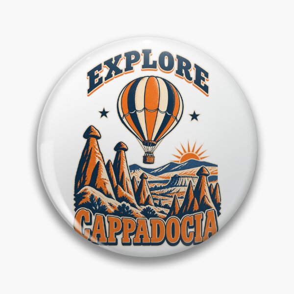 Item preview, Explore Cappadocia Retro Outdoor T-Shirt | Hot Air Balloon Turkey Travel Graphic designed and sold by DreamPaw Studio.