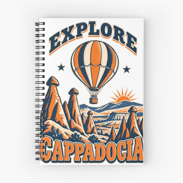 Item preview, Explore Cappadocia Retro Outdoor T-Shirt | Hot Air Balloon Turkey Travel Graphic designed and sold by DreamPaw Studio.