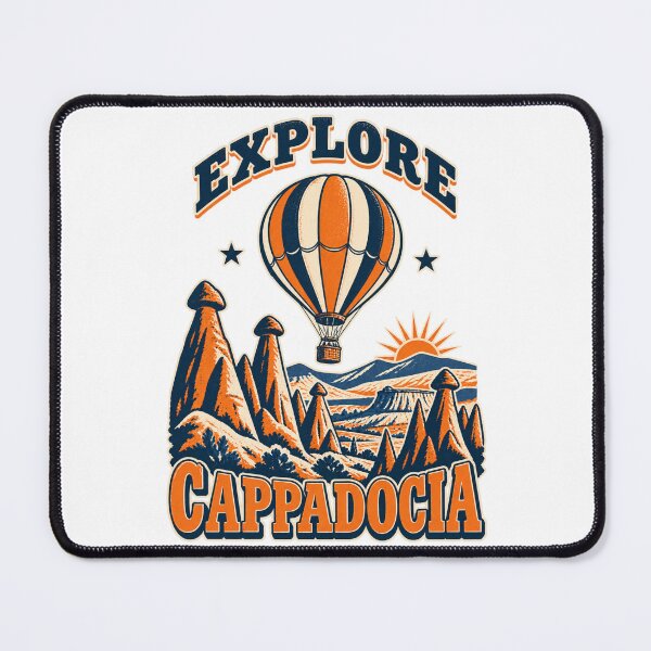 Item preview, Explore Cappadocia Retro Outdoor T-Shirt | Hot Air Balloon Turkey Travel Graphic designed and sold by DreamPaw Studio.