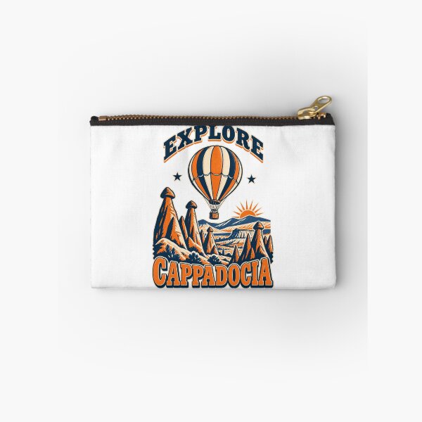 Item preview, Explore Cappadocia Retro Outdoor T-Shirt | Hot Air Balloon Turkey Travel Graphic designed and sold by DreamPaw Studio.