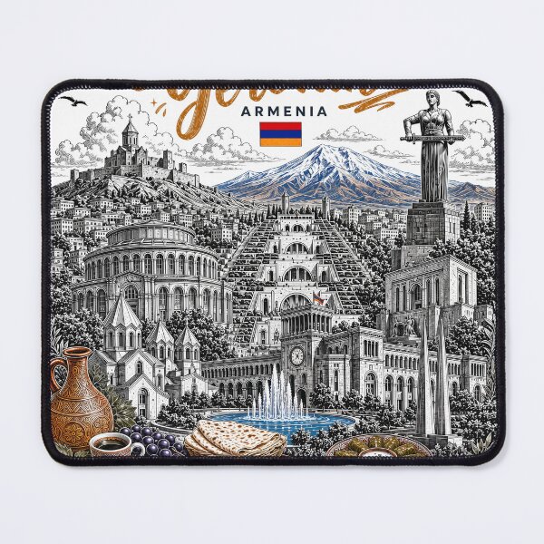 Item preview, Yerevan Armenia Vintage Travel Poster Art designed and sold by MiSC Studio.