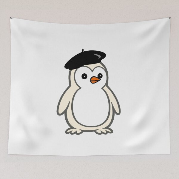 Item preview, Pippo French Beret | Minimalist penguin in France look designed and sold by Pippo-Penguin.