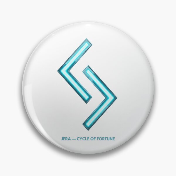Item preview, Norse Jera Rune Cycle of Fortune Symbol Neon Glow designed and sold by CalmFrameArt.