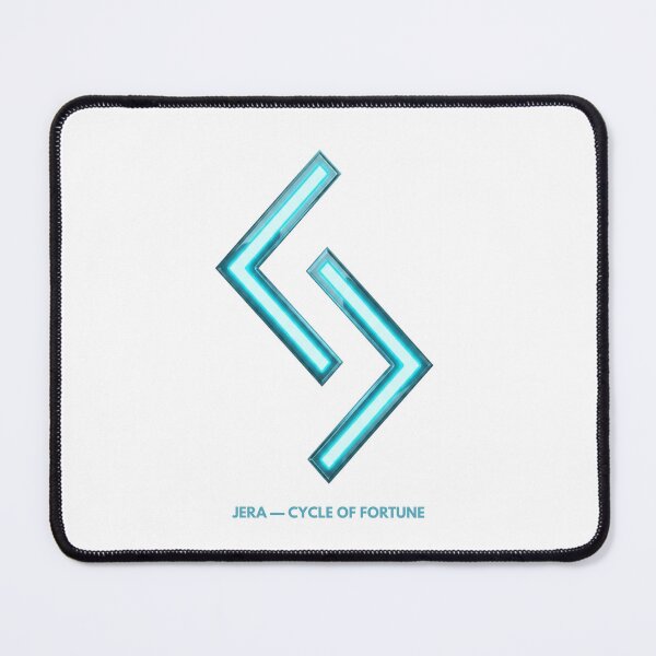 Item preview, Norse Jera Rune Cycle of Fortune Symbol Neon Glow designed and sold by CalmFrameArt.