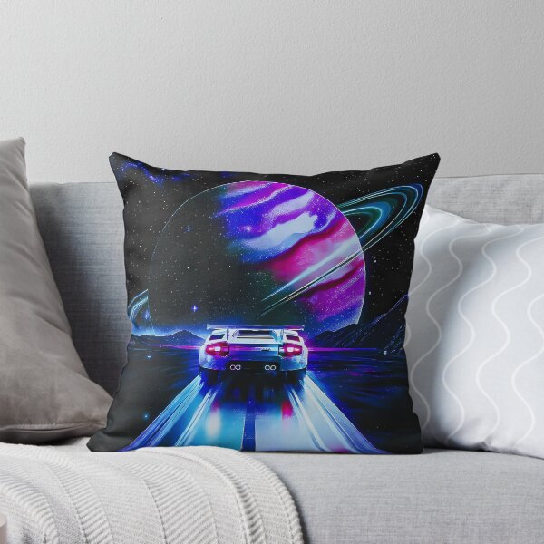 Item preview, Retro Synthwave Supercar Driving Toward Planet designed and sold by RobertJes.
