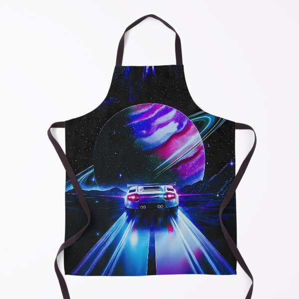 Item preview, Retro Synthwave Supercar Driving Toward Planet designed and sold by RobertJes.