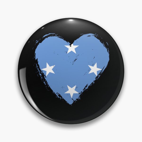 Item preview, Distressed Micronesia Flag Heart FM designed and sold by shitpostee.