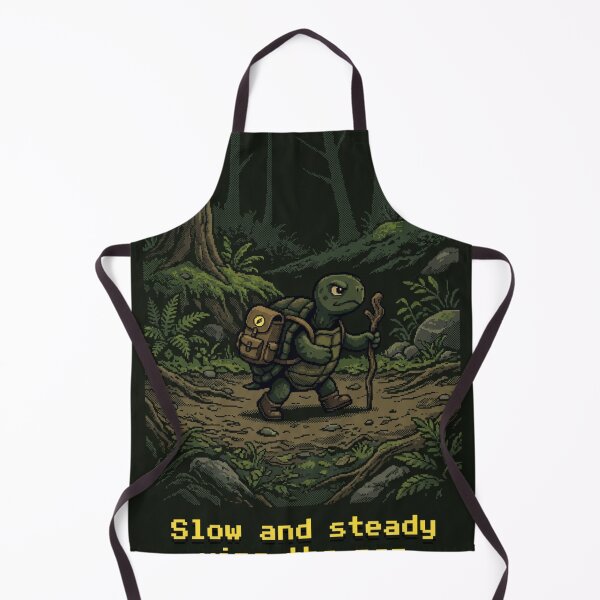 Item preview, Slow and Steady Wins the Nap – Adventure Turtle Pixel Art designed and sold by Arobinoz.