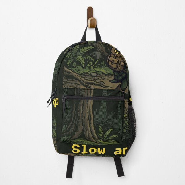 Item preview, Slow and Steady Wins the Nap – Adventure Turtle Pixel Art designed and sold by Arobinoz.
