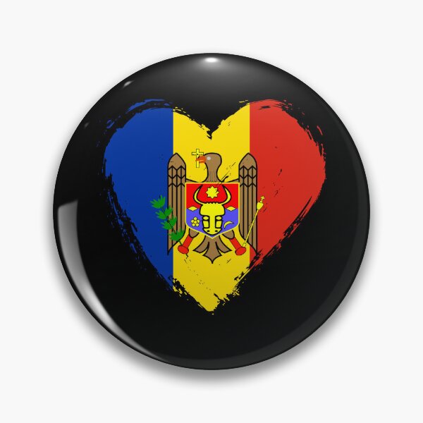 Item preview, Distressed Moldova Flag Heart MD designed and sold by shitpostee.