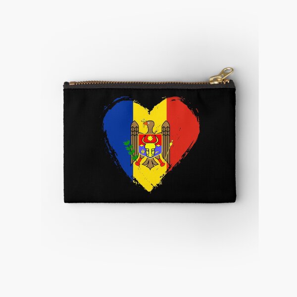 Item preview, Distressed Moldova Flag Heart MD designed and sold by shitpostee.
